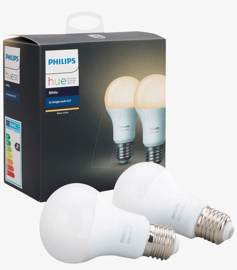 Hue White Dual Pack E27 - Philips Hue White E27, transparent png