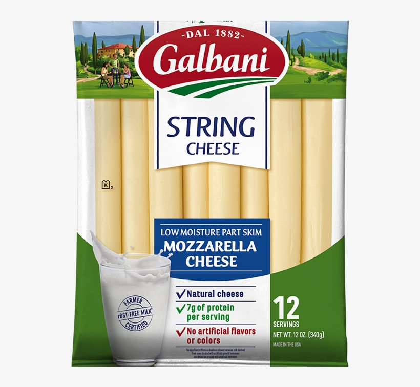 Free Download Part Skim Mozzarella Galbani Authentic - String Cheese Italian, transparent png