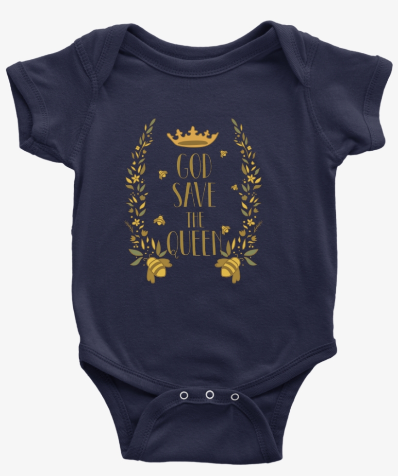 God Save The Queen Bee Onesie - Infant Bodysuit, transparent png
