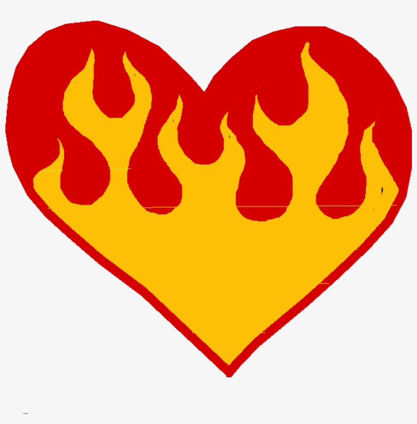 Fire Heart - Desenhos Para Colorir De Amor, transparent png
