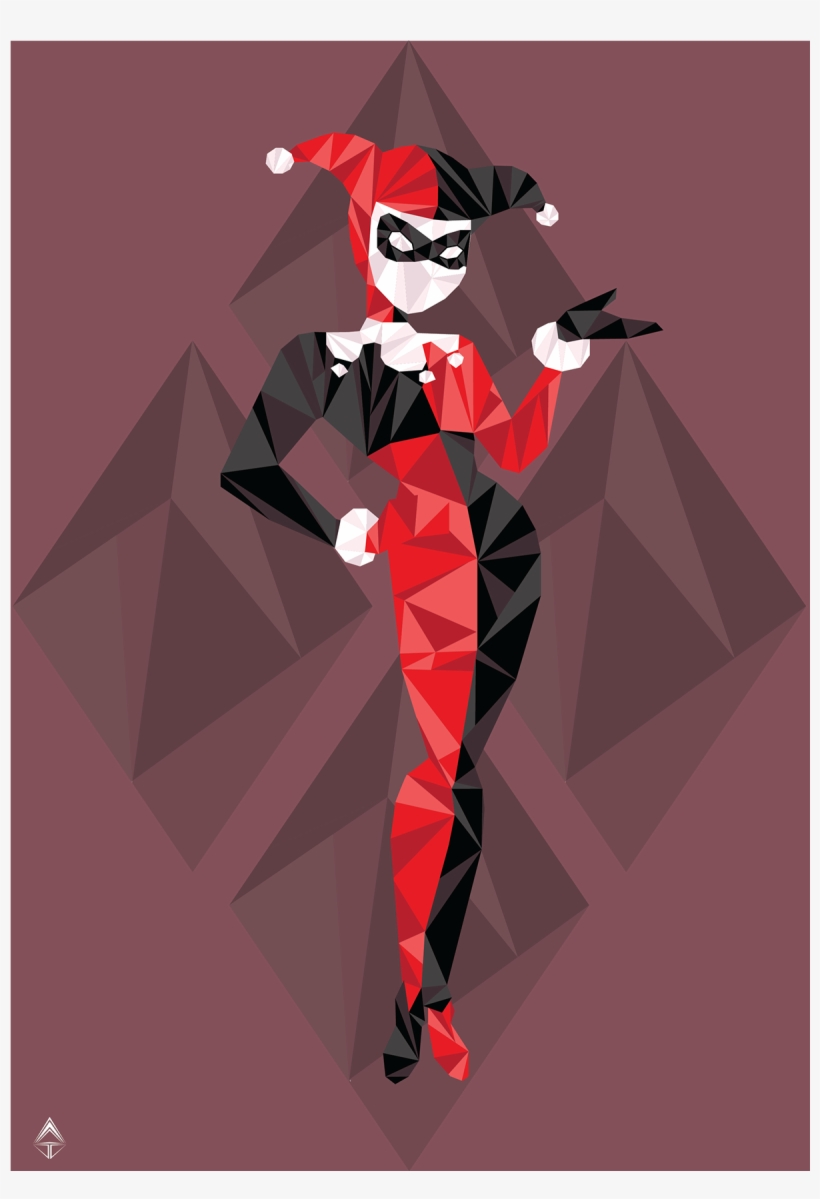 Save To Collection - Low Poly Harley Quinn, transparent png