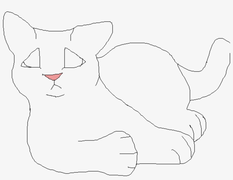 Cat Base Change The Nose Colour If U Want - Line Art, transparent png