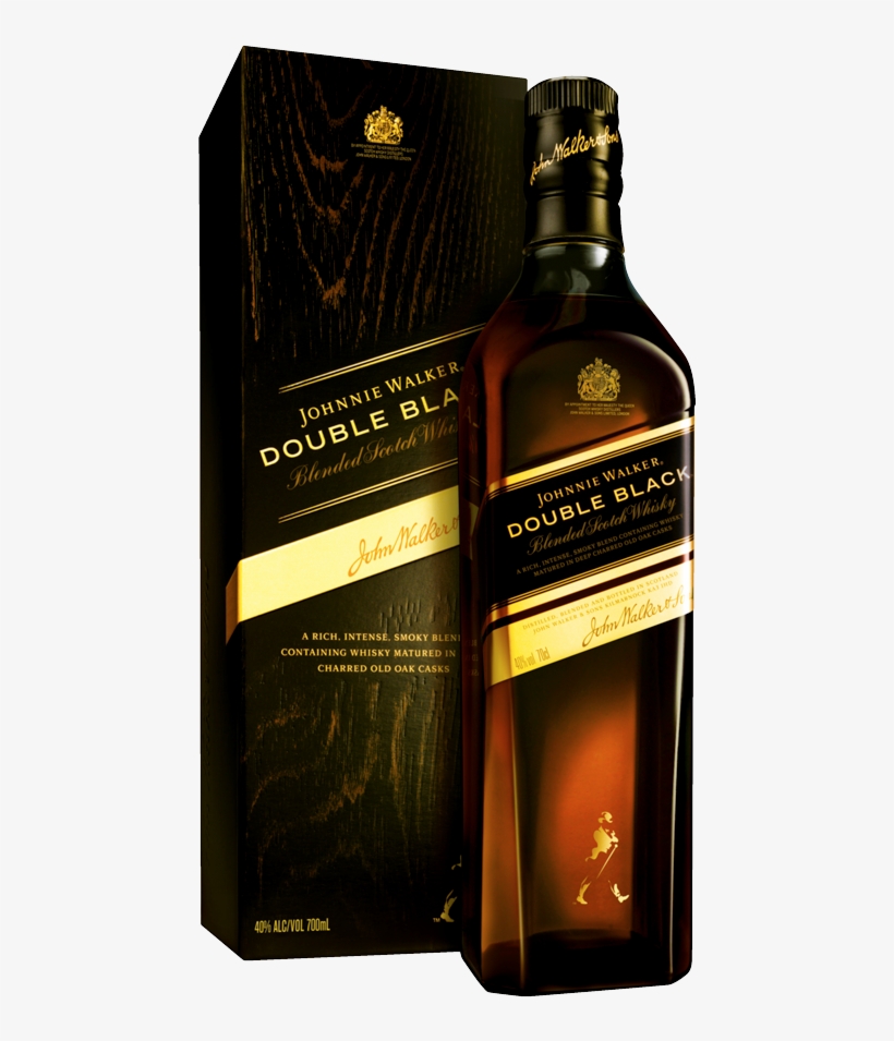 Johnnie Walker Double Black 700ml - Double Black Label Whisky, transparent png