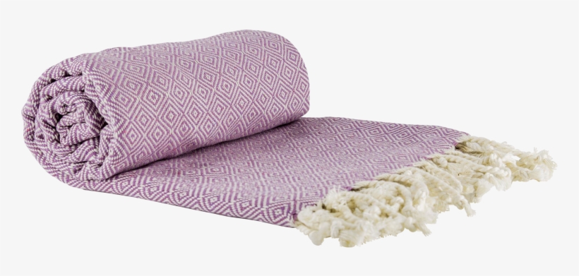Hamam Towel "purple Diamond" - Bed Sheet, transparent png