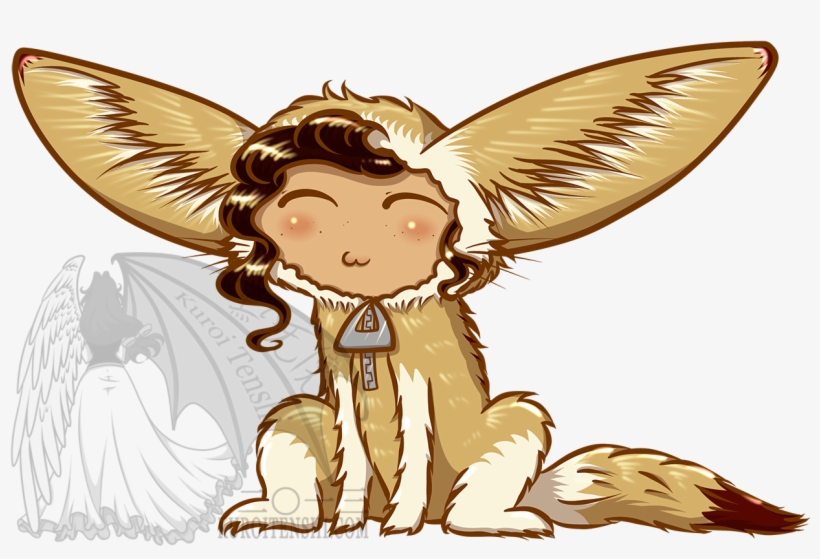 Chibi In A Fennec Fox Suit - Cartoon, transparent png