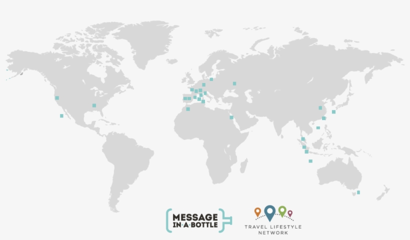 Mapa Travel Lifestyle Network - Vector Flat World Map, transparent png