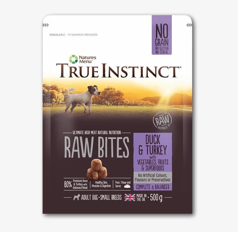 True Instinct Small Breed Raw Bites Duck And Turkey - Stallion, transparent png
