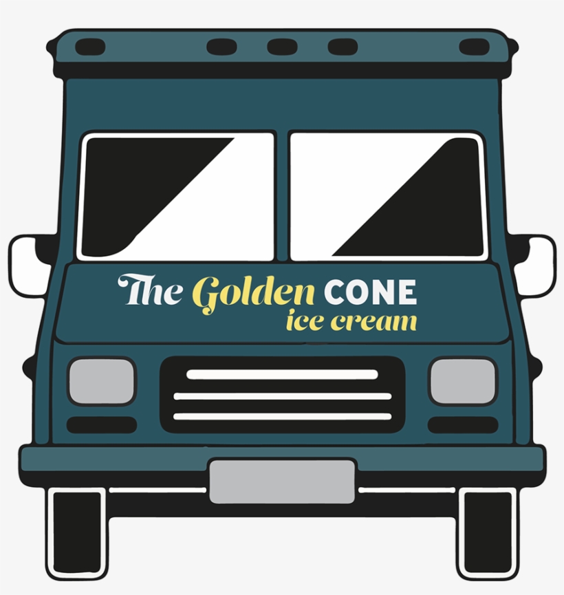 Fictitious Ice Cream Truck With Billboard And Banner - Food Truck, transparent png
