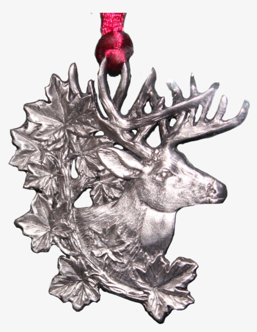 Ornament - Whitetail Deer - Pewter - Sc560 Zenith Engraving - Reindeer, transparent png