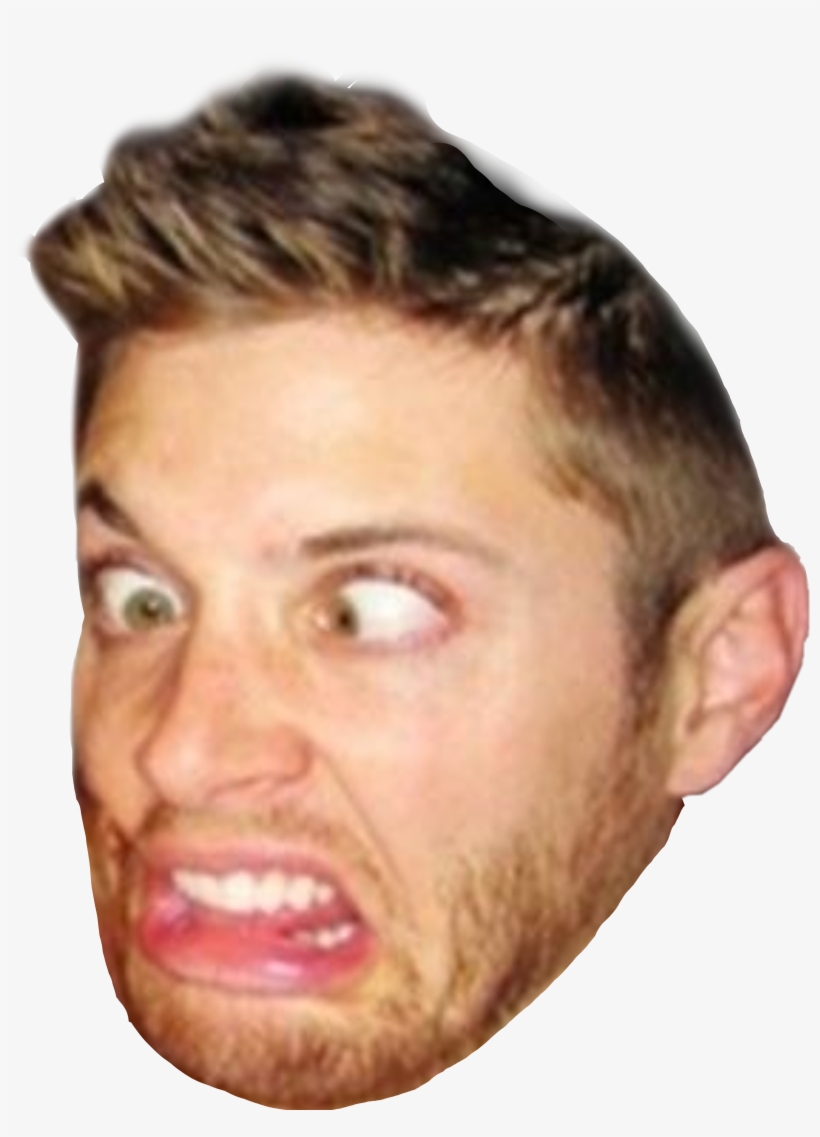 Sticker Supernatural Deanwinchester Funny Funnyface - Jensen Ackles, transparent png
