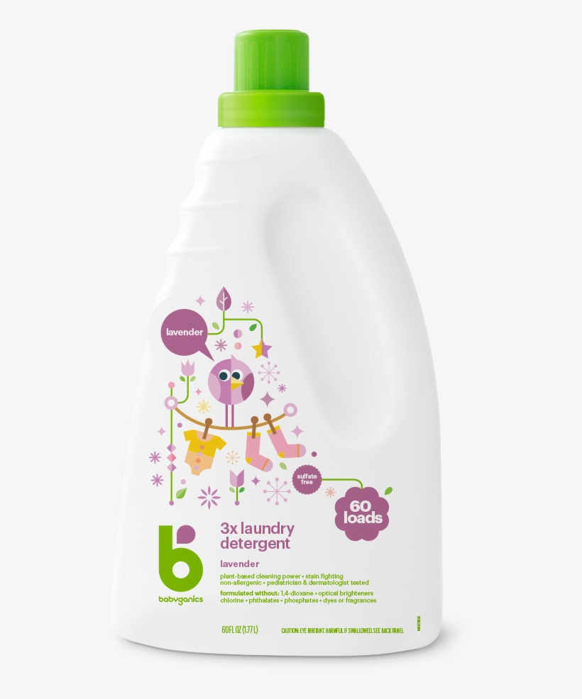 3x Laundry Detergent, Lavender - Plastic Bottle, transparent png