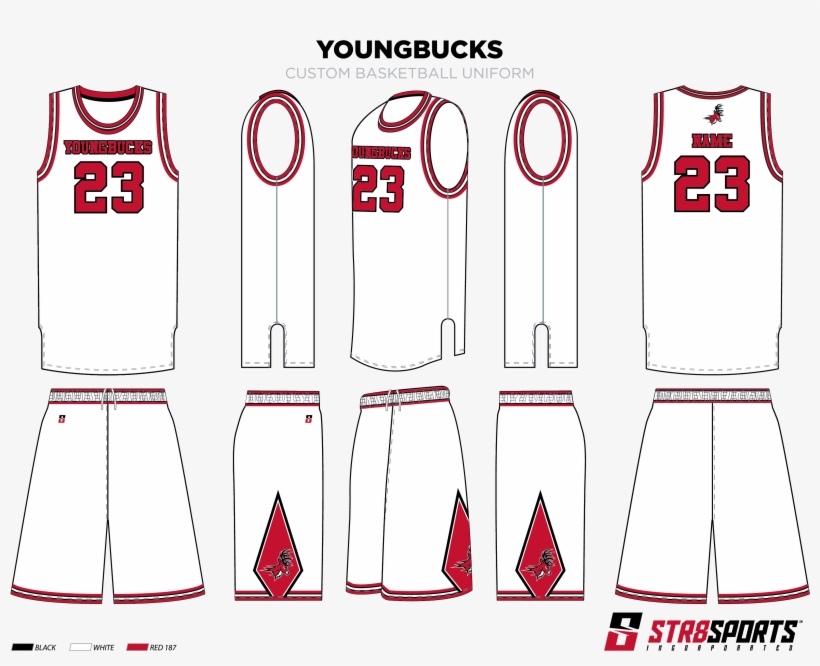 Str8 Basketball Youngbucks Black 01 Str8 Basketball - Warriors Basketball Uniform Concepts, transparent png