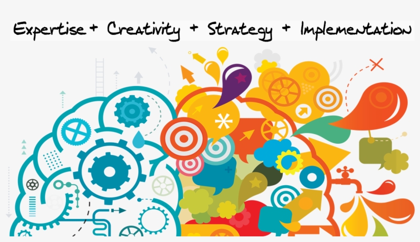 Online Marketing Clipart Creative Mind - Brain Creativity Png, transparent png