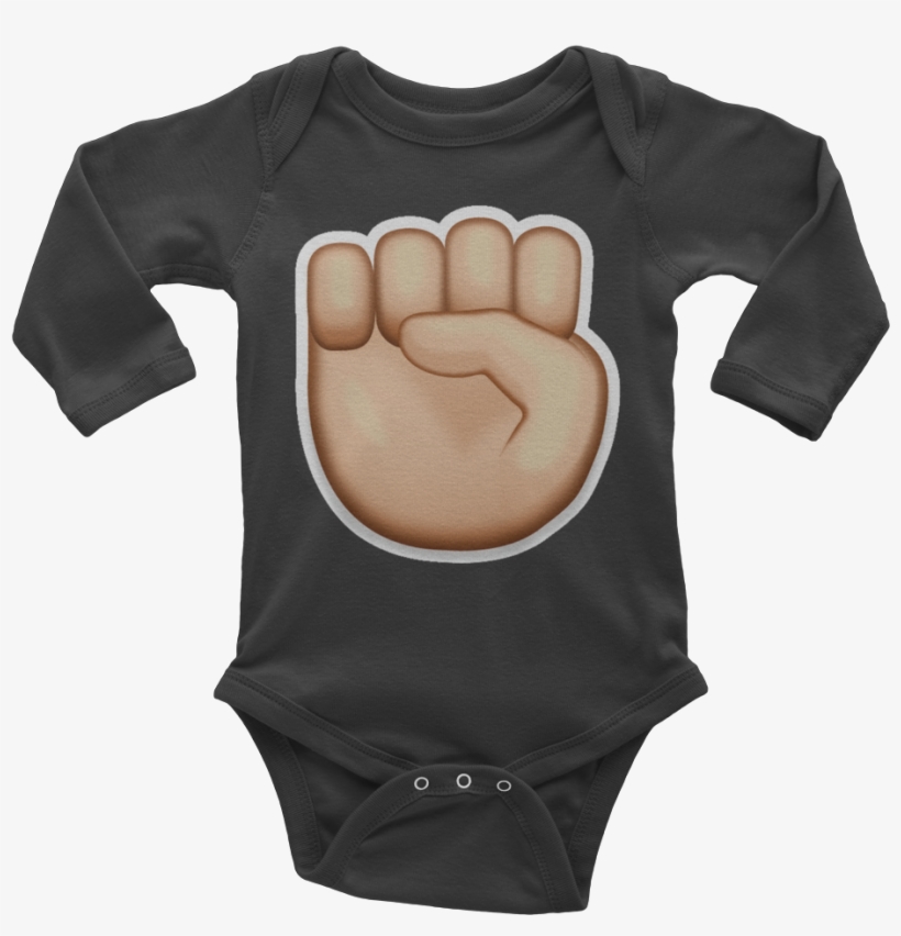 99 Raised Fist Dark Skin Tone Emoji U 270a U 1f3ff - My Uncle Onesies, transparent png