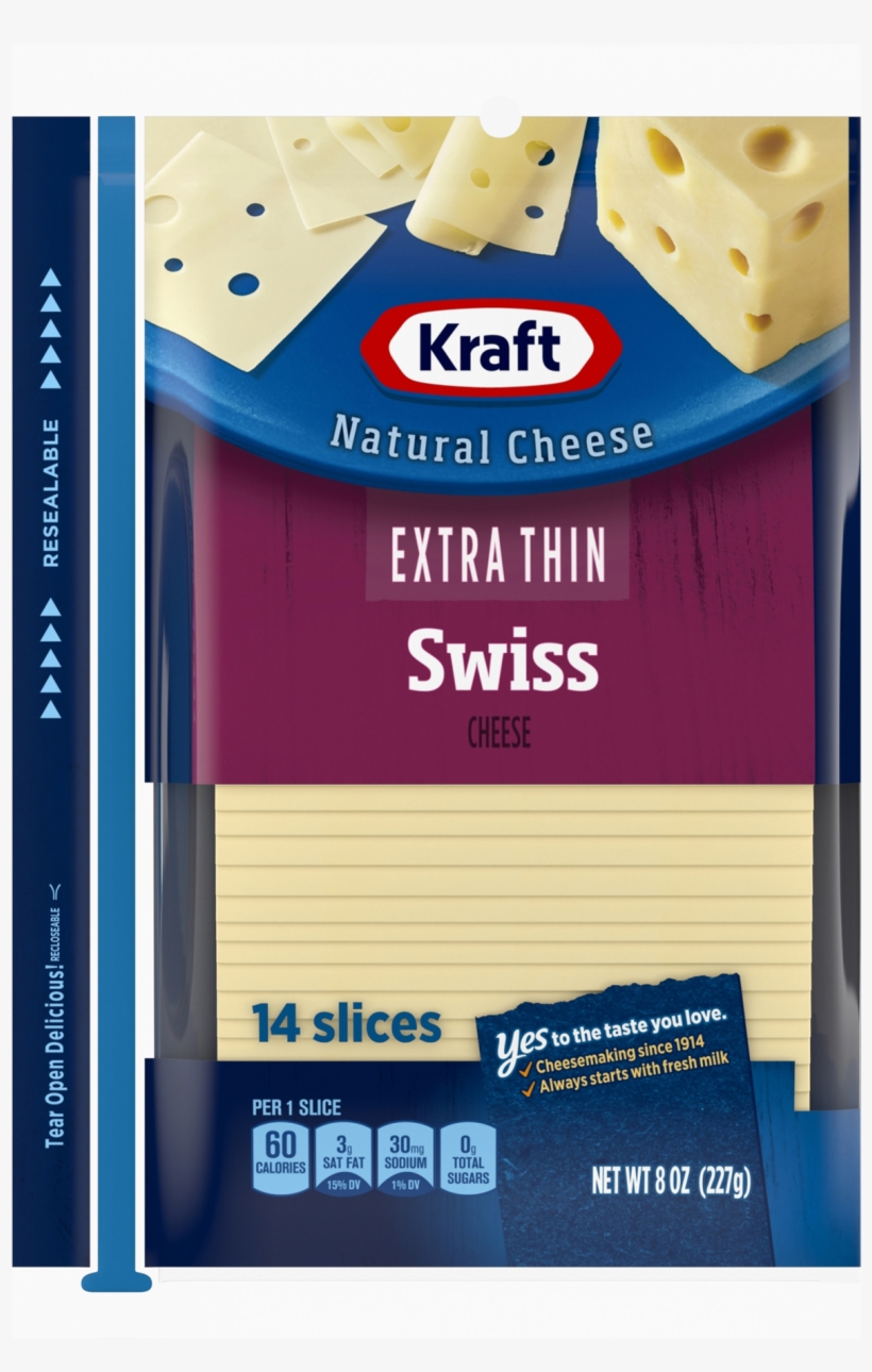 Kraft Sliced Swiss Cheese, transparent png