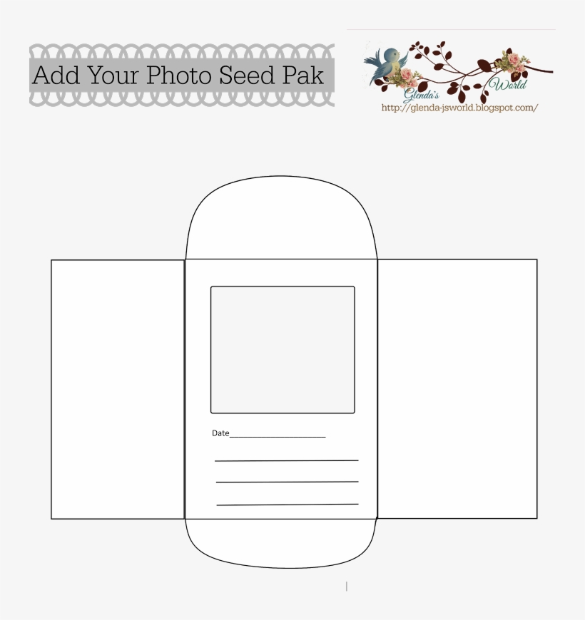 Displaying Add A Photo Seed Pak-white By Glenda@glenda's - Diagram, transparent png