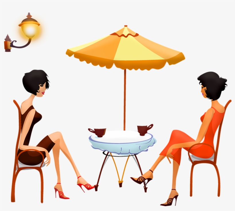 Women At Cafe, Woman Drinking Coffee, Women, Cup - Human Png Black Sitting, transparent png