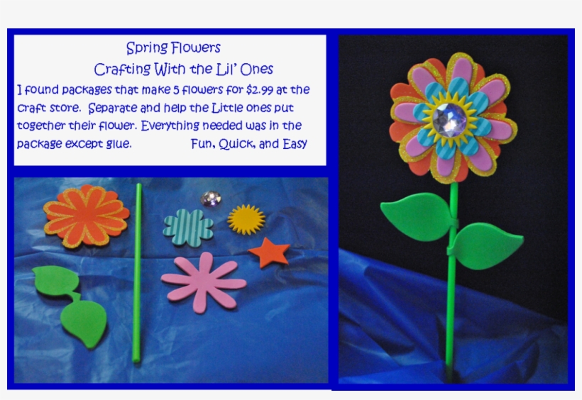 Spring Flower 2 Completed With Instructions For My - Craft, transparent png