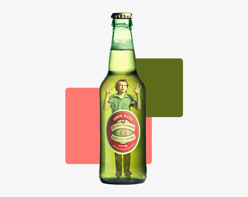 Alcohol Addiction Hurts - Glass Bottle, transparent png