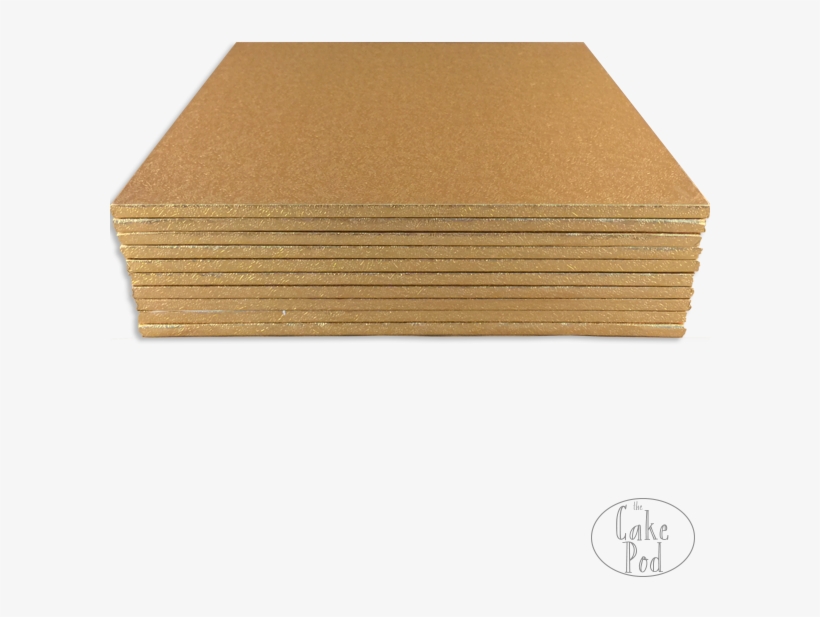 Masonite Square Gold Cake Boards - Plywood, transparent png
