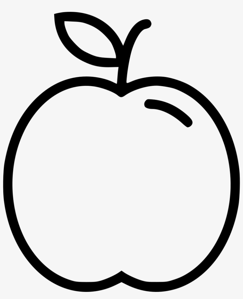 Bitten Apple Icon Png - Line Art, transparent png