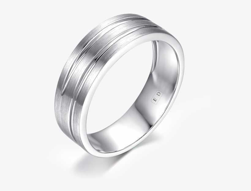Classic Carved Spiral White Gold Wedding Ring - Titanium Ring, transparent png