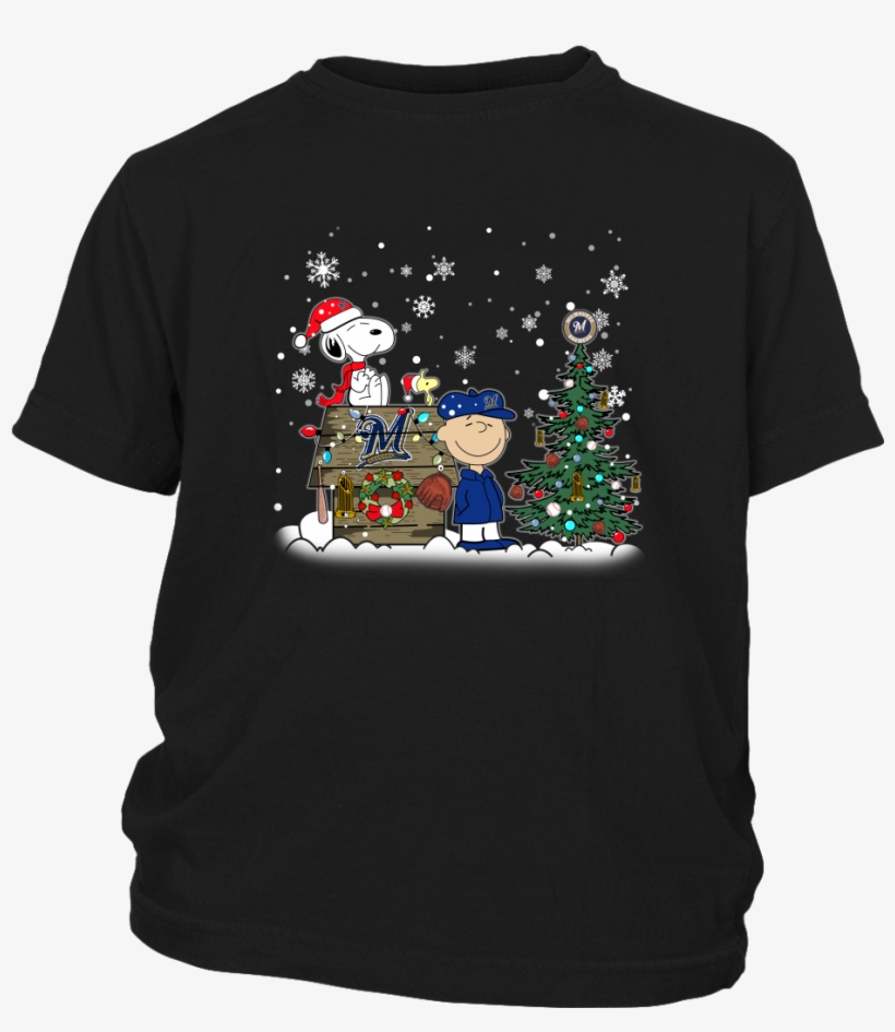 Mlb Milwaukee Brewers Snoopy The Peanuts Movie Christmas - Shirt, transparent png