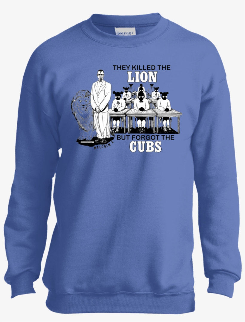 Lion And Cubs Youth Crewneck Sweatshirt - Sweater, transparent png