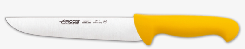 Arcos Butcher Knife 210mm - Cuchillos Arcos Mango Amarillo, transparent png