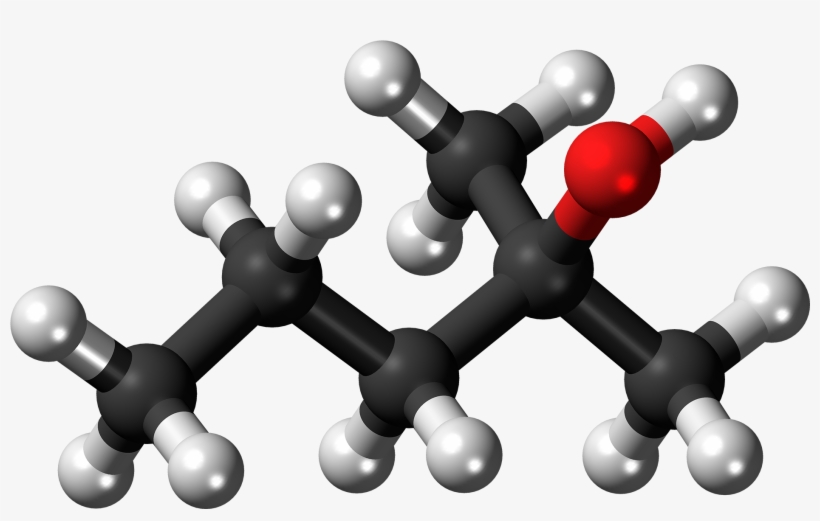 2 Methylpentan 2 Ol Molecule Ball - Pentanol 3d Structure, transparent png