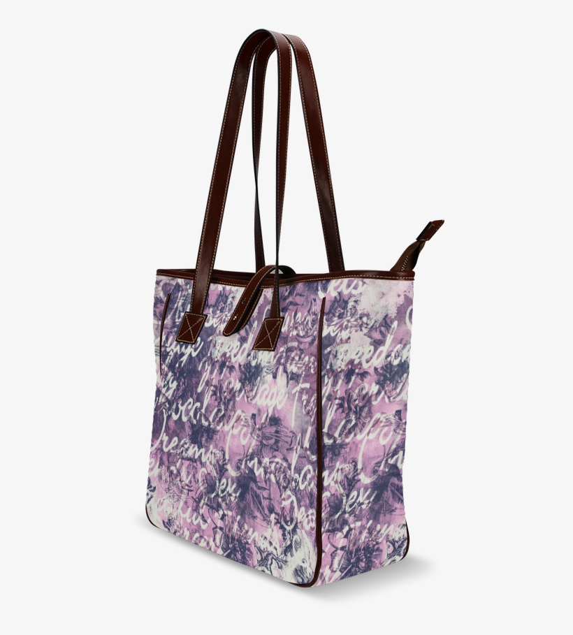 English Words With Purple Background Classic Tote Bag - Tote Bag, transparent png