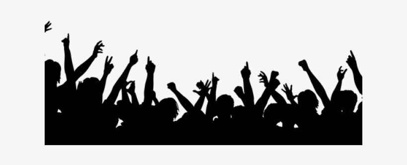 Audience Clipart Silhouette - Black Clipart Crowd People Png, transparent png