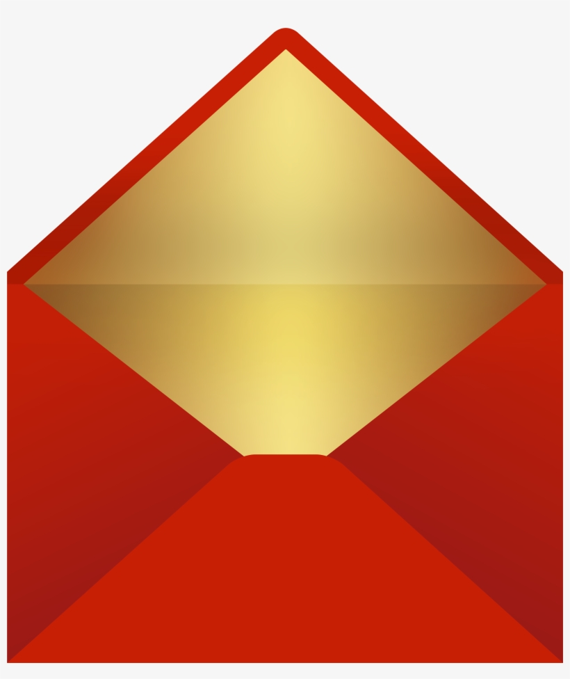 Envelope Red Gold Clip Art Image, transparent png