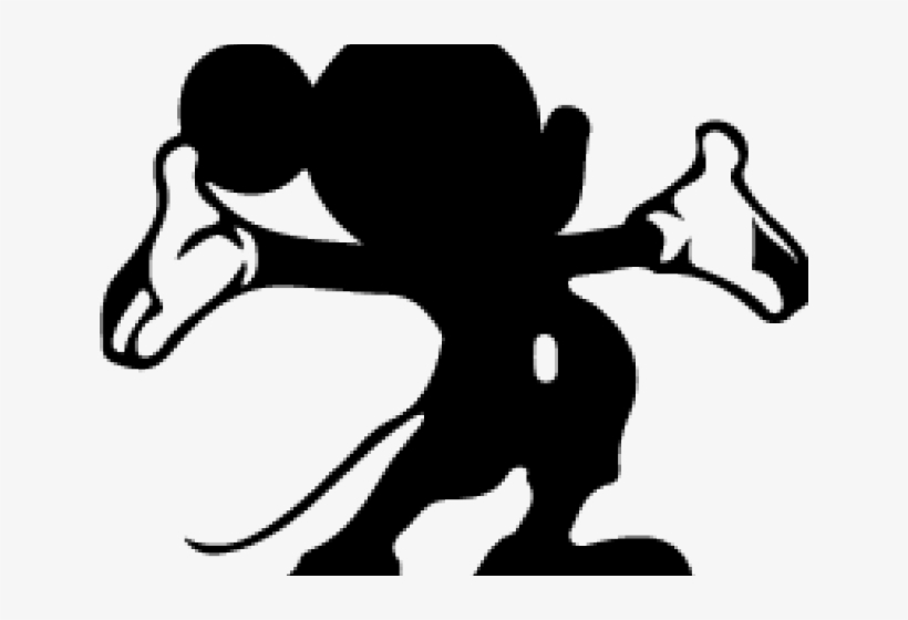 Silhouette Mickey Mouse - Mickey Mouse, transparent png