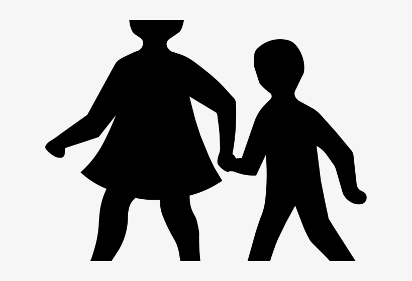 People Silhouette Clipart Clip Art Person - Children Crossing Symbol, transparent png