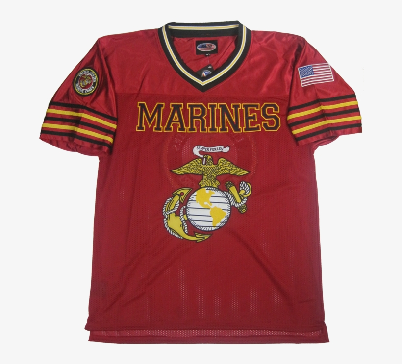 Marines Football Jersey With Usmc Ega Logo - Marine Corps Football Jerseys, transparent png
