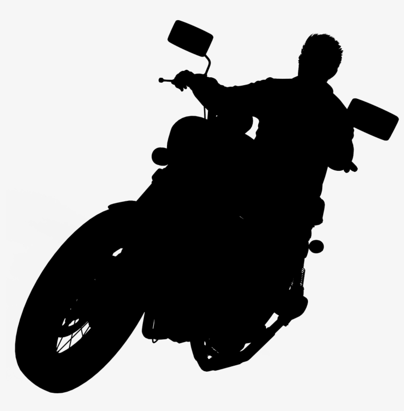 Motorbike Silhouette - Silhouette, transparent png