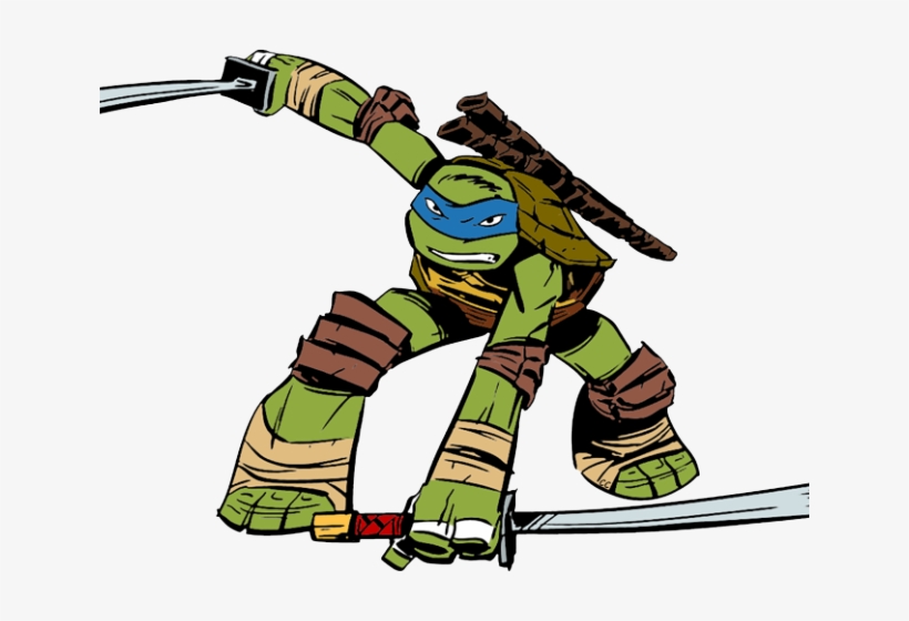 Ninja Turtles Clipart Silhouette - Teenage Mutant Ninja Turtles Cartoon Leonardo, transparent png