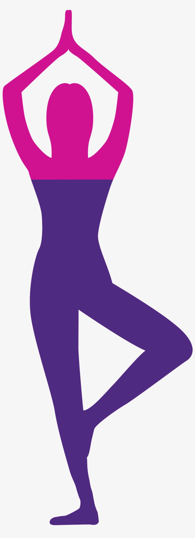 Yoga Silhouette Eenderde Roze, transparent png
