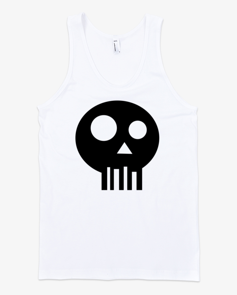 Black Skull Fine Jersey Tank Top Unisex - Sweater, transparent png