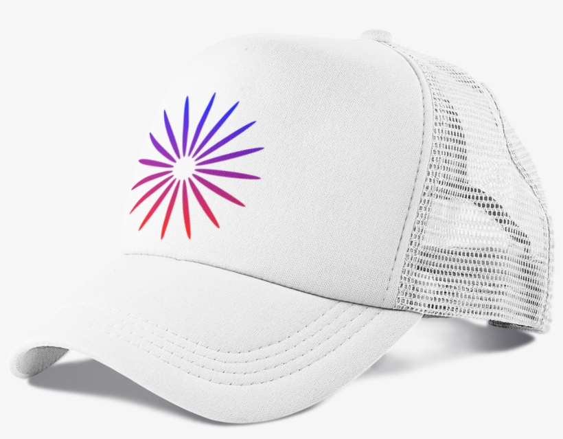 Nm “gradient Star” Logo Trucker Hat White, transparent png