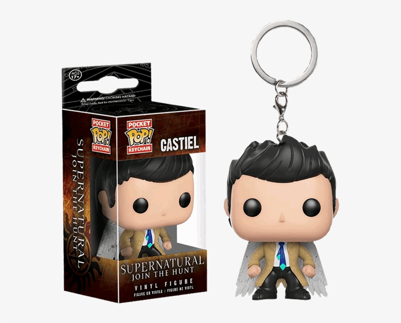 Castiel With Wings Pocket Pop Vinyl Keychain - Castiel With Wings Keychain, transparent png