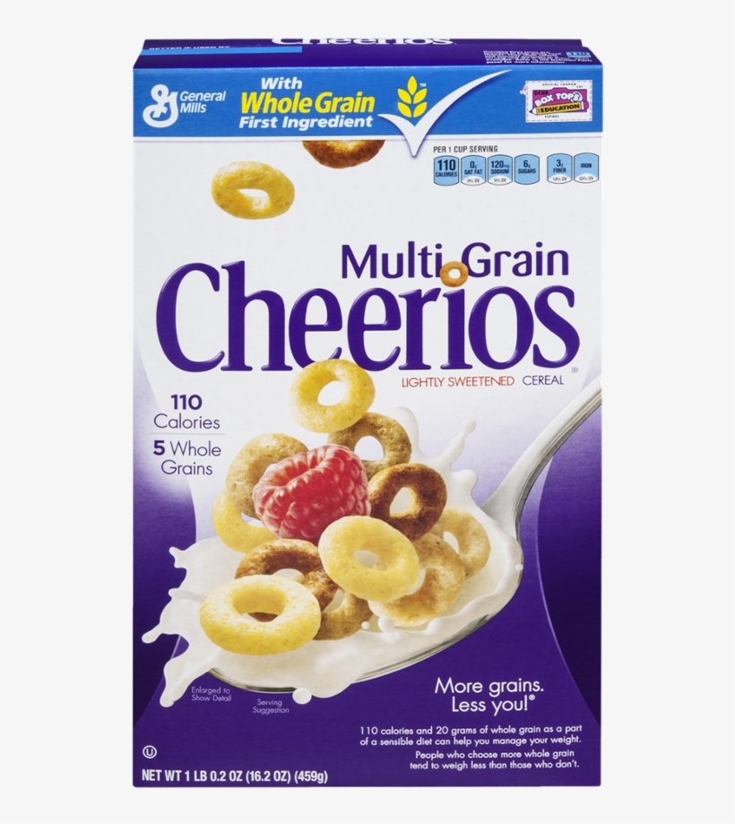 General Mills Cheerios Multi Grain Cereal, - Cheerios Multi Grain, transparent png
