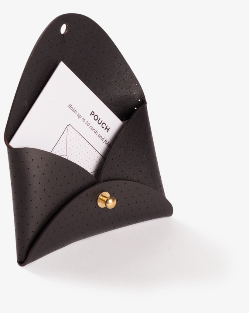 Perf'd Pouch - Leather, transparent png