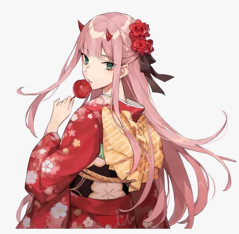 #zerotwo - Zero Two Yukata, transparent png