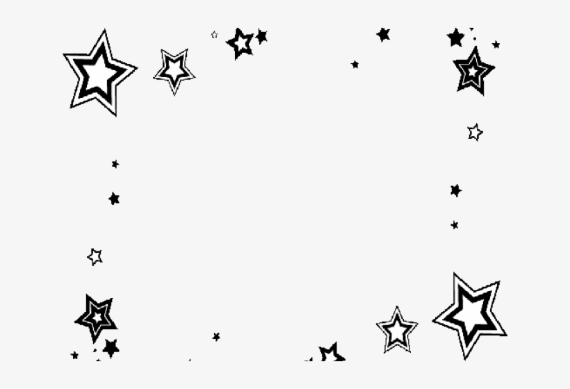 Stars Clipart Border - Stars Png Border Black, transparent png