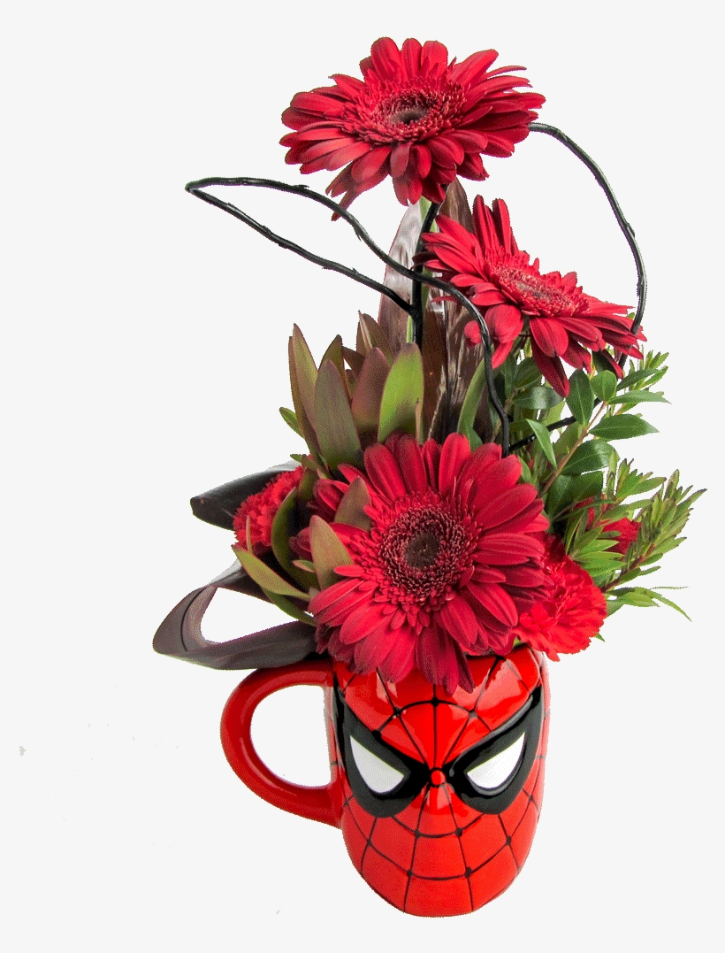 Spider-man Flower Mug - Spider Man Flower, transparent png