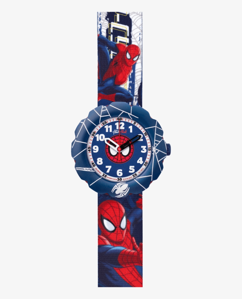 Spider-cycle - Flik Flak Spiderman Watch, transparent png