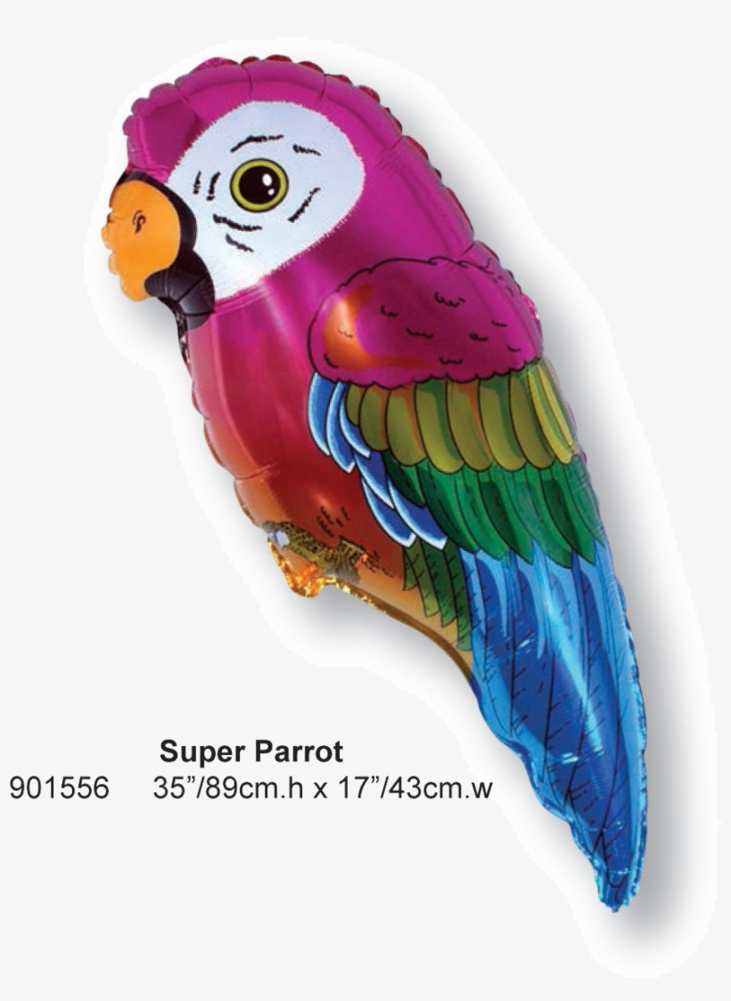 Super Parrot - Фольгированные Шары Попугай, transparent png