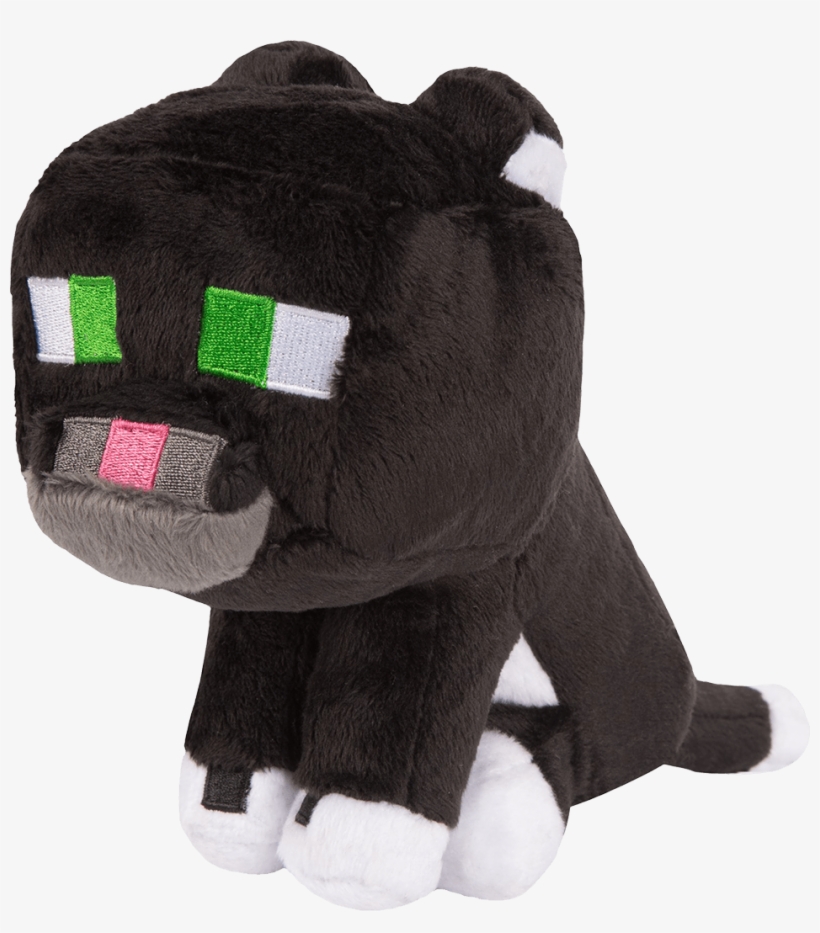 Minecraft 8 Inch Tuxedo Cat Plush - Minecraft Cat Plush, transparent png